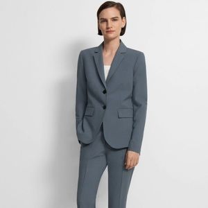 Theory wool suit Blazer + Pants Indigo Melange 0